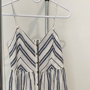 H&M Grey and White Striped Dress